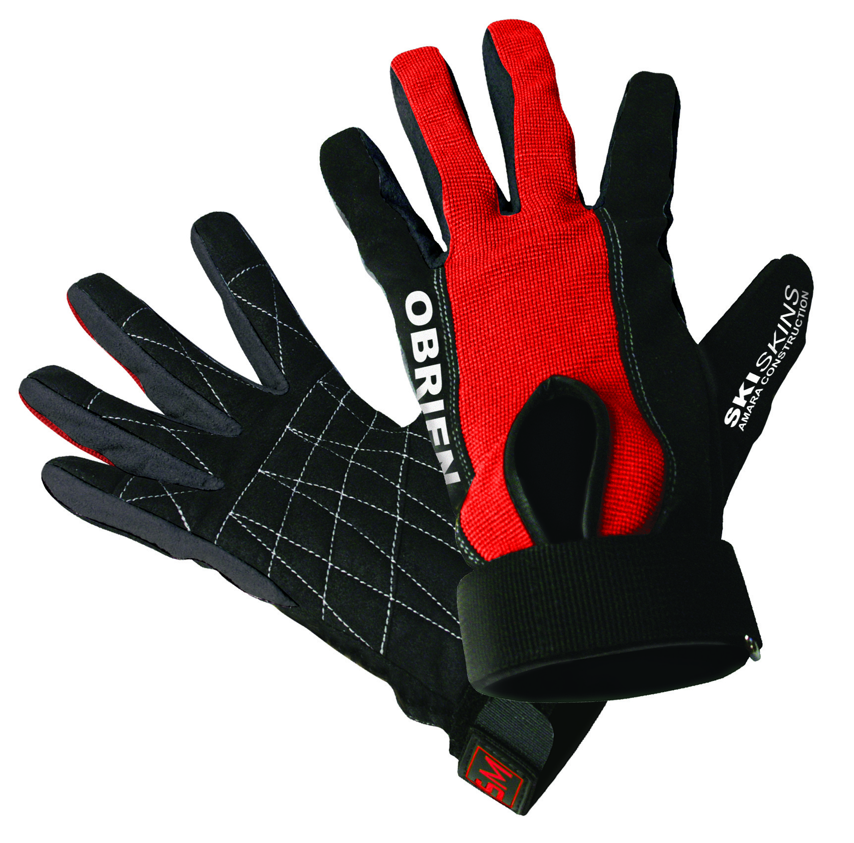 Перчатки OBrien Ski Skin Black-Red (BKR)